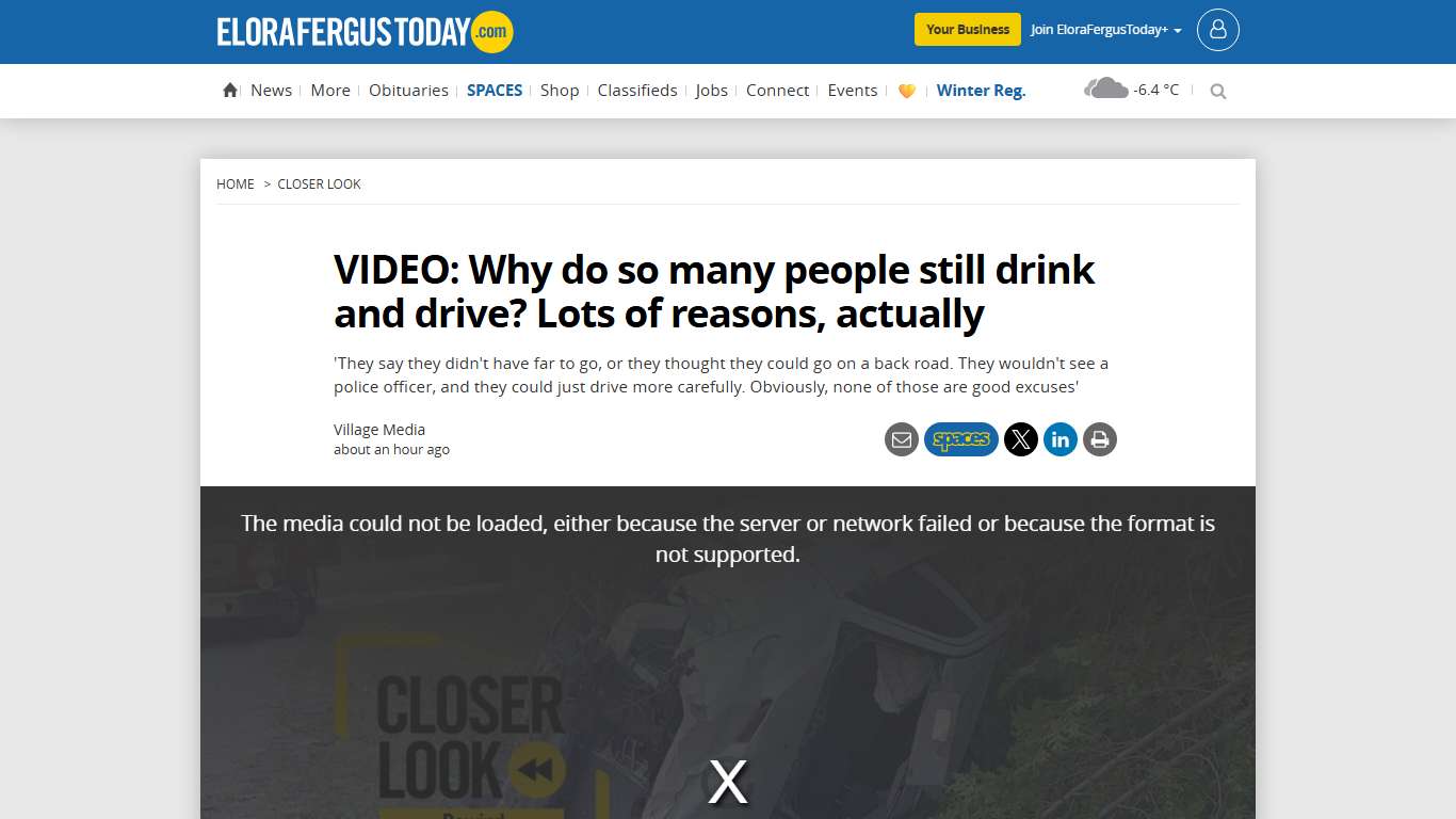 VIDEO: Why do so many people still drink and drive? Lots of reasons, actually - EloraFergusToday.com